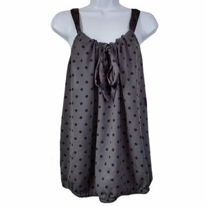 American Eagle Outfitters Gray Polka Dot Tank Top